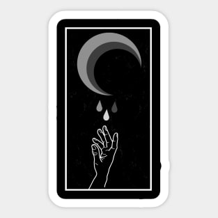 Hand and Moon Sticker